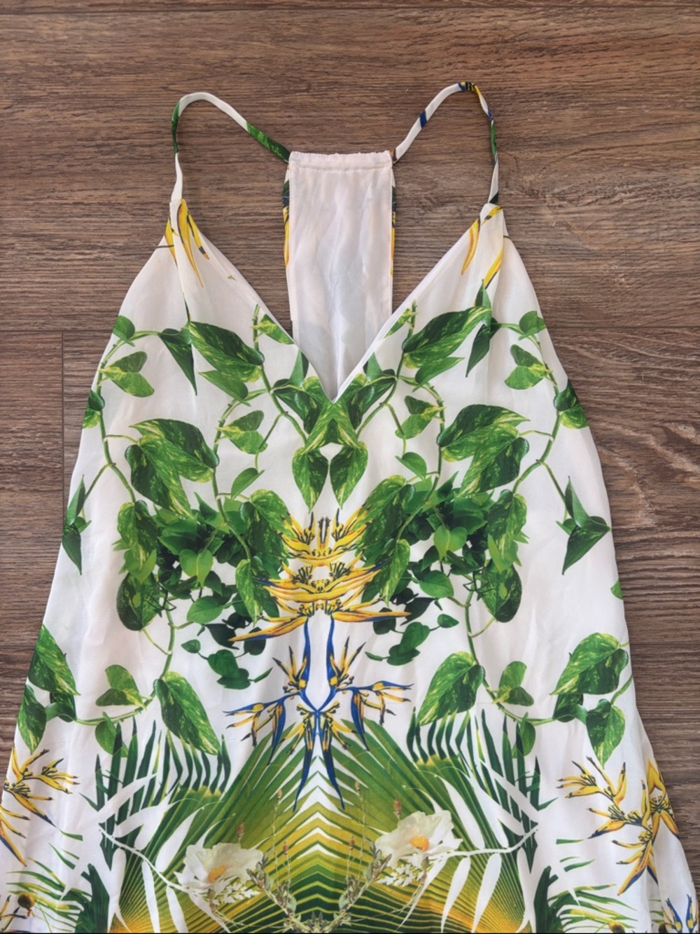 ALICE + OLIVIA Sunburst Palm Y Back Maxi Dress Women's Size Small - Picture 3 of 13